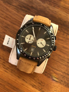 【送料無料】top esprit herren chronograph esryan brown es108241004 leder uvp 179,00