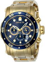 【送料無料】invicta mens pro diver quartz chrono 200m gold tone stainless steel watch 23651(2)