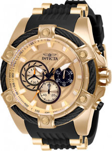【送料無料】invicta mens bolt 100m rose gold tone stainless steelsilicone watch 28014