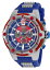 【送料無料】invicta mens marvel spiderman 100m stainless steel blue silicone watch 25989