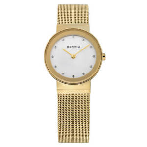 【送料無料】bering 10126334 womens classic yellow gold mesh bracelet watch 【送料無料】bering 10126334 womens classic yellow gold mesh bracelet watch
