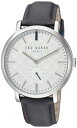 yzted baker mens trent grey leather strap watch te15193007 rrp 145