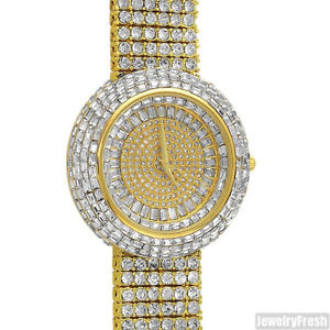 【送料無料】gold iced out orbit baguette stones luxury watch 【送料無料】gold iced out orbit baguette stones luxury watch