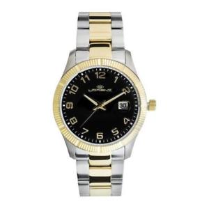 【送料無料】orologio uomo lorenz classic 026979bb nero bracciale bicolor acciaio gold