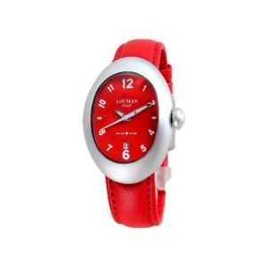 ̵orologio donna locman nuovo 001500rd0008lnr alluminio pelle rosso