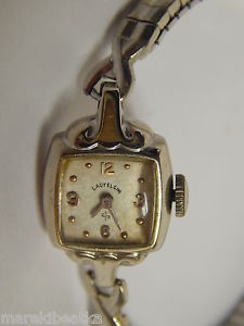 【送料無料】vtg lady elgin solid 14 k whit