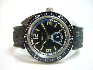 【送料無料】kiple montre vintage revisee 1970s bracelet neuf old diver watch
