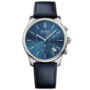 【送料無料】brand hugo boss blue leather s