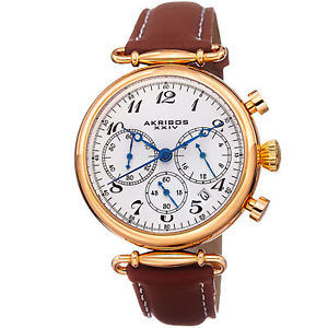 【送料無料】womens akribos xxiv ak630tnyg chronograph date quartz movement strap watch
