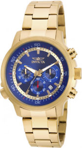 【送料無料】invicta mens specialty quartz chrono 100m gold tone stainless steel watch 19241
