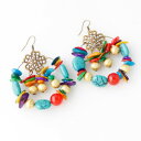 【送料無料】ピアス デカラーピアス as de61418 amp; u frauen farben wahl perfect match bohmen ohrringe zink legierung(4)