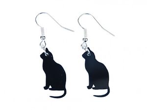 ピアス　ピアス　ピアス　ハンガーアクリルガラスkatze ohrringe hnger miniblings katzen katzenohrringe acrylglas schwz sitzend