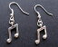 【送料無料】ピアス　ノートダブルミュージシャンシルバーピアス　noten doppel achtelnote ohrringe achtel note miniblings musik musiker silber