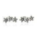 ピアス　スターリングシルバーネックレスピアス　クリアsterlingsilber 925er dazzling daises clear cz earrings wedding ohrringe