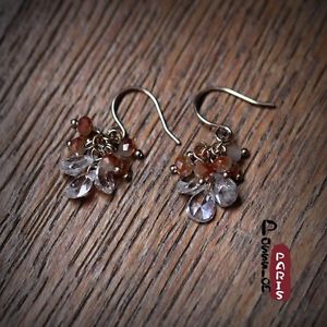 【送料無料】ピアス ピアス ジルコニウムクリスタルブラウンバロックオリジナル