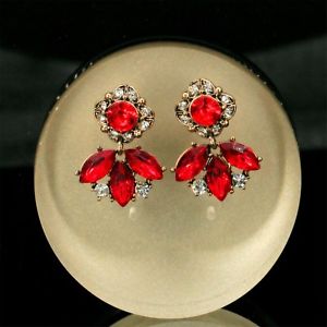 ピアス　ピアス　フラワーレッドクラスビンテージohrringe blume rot class hintergrund vintage abend ehe geschenk dd 3