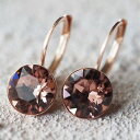 【送料無料】ピアス　ゴールドピアス　ローズスワロフスキーローズピンクピアス　neu ohrhnger farbe rosegold mit 8mm swarovski steine blush roserosa ohrringe