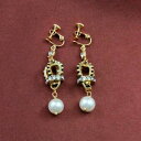 ピアス　ピアス　ピアス　クラウンohrringe clip ohrhnger krone perle original abend ehe g5