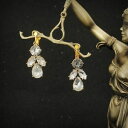【送料無料】ピアス ピアス クリップゴールデンキャンドルホルダーアールデコビンテージohrringeohren clips golden kerzenhalter art deco kristall transparent vintage