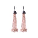 【送料無料】ピアス　クリスタルピンクピアス　シルバーボンメルタッセルロングohrringe silber schwarz bommel quaste lang kristall rosa perle xx25