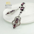 【送料無料】ピアス　シルバーピアス　クリップアートデコクリスタルバイオレットレトロクラスohrringe clips silber art deco kristall violett retro ehe class yw6