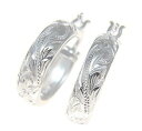 【送料無料】ピアス スターリングシルバーフープハワイアンプルメリアフリル20mm sterling silber 925 hawaiischer frangipani blume schnrkel rund creolen(4)