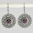 【送料無料】ピアス ピアス スワロフスキークリスタルラウンドビンテージシクラメンオパールgrevenkmper ohrringe swarovski kristall rund pav vintage lila cyclamen opal(4)