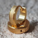 【送料無料】ピアス　ステンレススチールフープカラーゴールドピアス　フープステンレスneu 13mm edelstahl creolen farbe gold ohrringe edelstahlcreolen gebrstet