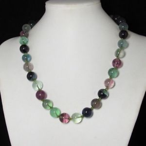 yzlbNX@Vo[lbNXbeau collier 50cm en naturelle fluorite 12mm argent 925