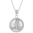 yzlbNX@X^[OVo[NXWR_Nbven argent sterling 925 croix mdaille zircon transparent collier enfants bbs