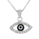 【送料無料】ネックレス　スターリングシルバーホワイトキュービックジルコンネックレスen argent sterling 925 blanc zircon cubique khamsa mauvais oeil collier