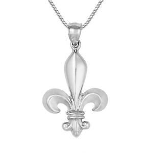 yzlbNX@AJy_g{bNXC^Aargent sterling fleur de lis grand pendentif, fait aux usa, 457cm italien bote