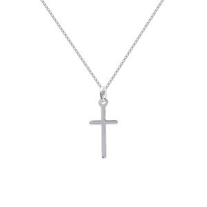 ネックレス　ソリッドシルバーネックレスクロスcollier croix en argent massif longueur au choix 45cm ou 50cm