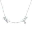【送料無料】ネックレス スターリングシルバーネックレスfemmes en argent sterling 925 rh miss you pendentif 406cm collier(4)