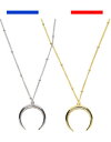 【送料無料】ネックレス　ペンダントネックレスムーンシルバー collier pendentif lune argent 925 or bijoux femme