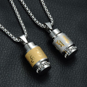 yzlbNX@XeXX`[pendentif en acier inox pour parfum cendre ect remplir en direct bouddhisme