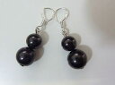 【送料無料】ネックレス　シルバーイヤリングboucles doreilles protection en shungite perles 108mm monture en argent 925