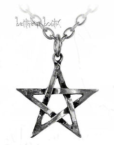 ネックレス　ゴスロックチェーンクリップゴシックgoth alchemy collier chaine amp; pendentif pentagramme pentagram gothique