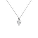 【送料無料】ネックレス　ソリッドシルバージルコニウムハートネックレスcollier coeur en argent massif et zirconium longueur au choix 45cm ou 50cm