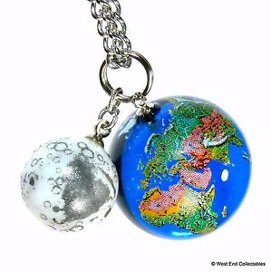 yzlbNX@[lbNXKXplante terre amp; lune collier 22mm marbre verre breloque world globe orrery