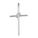 【送料無料】ネックレス　フープスターリングシルバークロスargent sterling croix en cerceau 3d pendentif