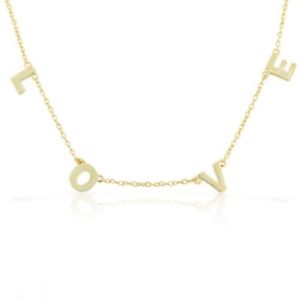 ネックレス　スターリングシルバーハートネックレス925 argent sterling amour cur lettres collier