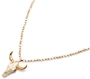yzlbNX@lbNXy_gobt@[wbhx[Wcl2150f sautoir collier perles brillantes beige avec pendentif tte buffle