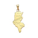【送料無料】ネックレス チュニジアゴールドpendentif pays du monde carte de tunisie en plaqu or 750000 neuf beaux bijoux(4)