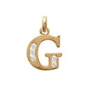 ネックレス　ジルコニウムpendentif lettre g plaqu or et oxydes zirconium neuf