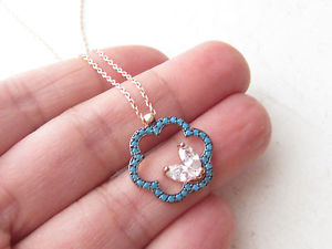 yzlbNX@sNS[hX^[OVo[gp[Y^[RCYhAgRNbvor rose argent sterling 925 turquoise topaze turque porte bonheur collier fleur