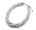 【送料無料】ネックレス　ネックレストリプルモードブリリアントシルバーcc1098e * collier statement triple cordon tress fils brill..