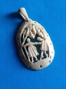 【送料無料】ネックレス ビンテージボーンペンダントvintage pendentif en os sculpt hand carved bone pendant