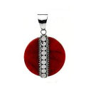 【送料無料】ネックレス スターリングシルバーコーラルラウンドバリfemmes en argent sterling 925 rond corail bali 44cm pendentif