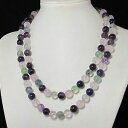 【送料無料】ネックレス ピンクアメジストマネークリップcollier 99cm en quartz rose fluorite amthyste argent